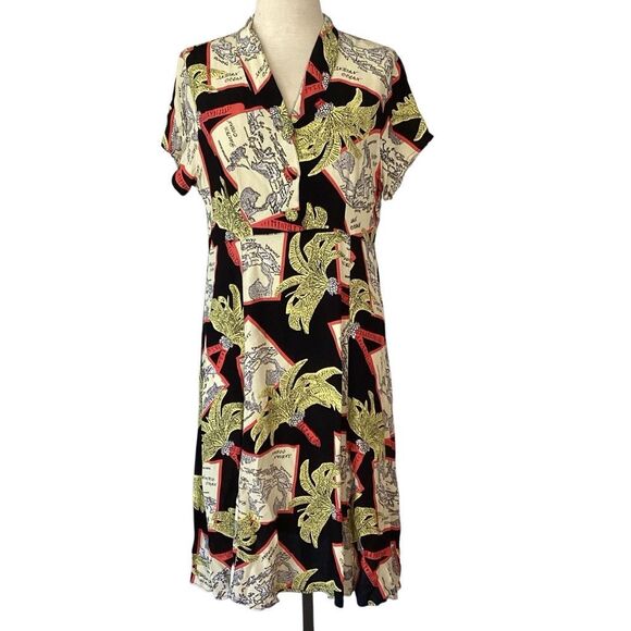 Loco Lindo VTG 1940’s Style Retro Dress Short Sleeve Women’s XL - Picture 1 of 9
